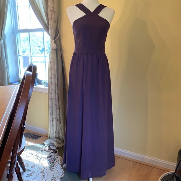 air of romance dusty purple maxi dress